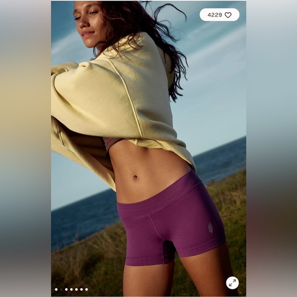 Free People Good Karma Micro Shorts in Black Tea M/L - Picture 7 of 10